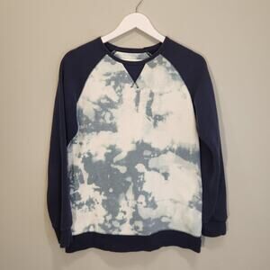 Burton Womens Sweatshirt Raglan Quilted Tie-Dyed Western Tribal Cozy - Size S